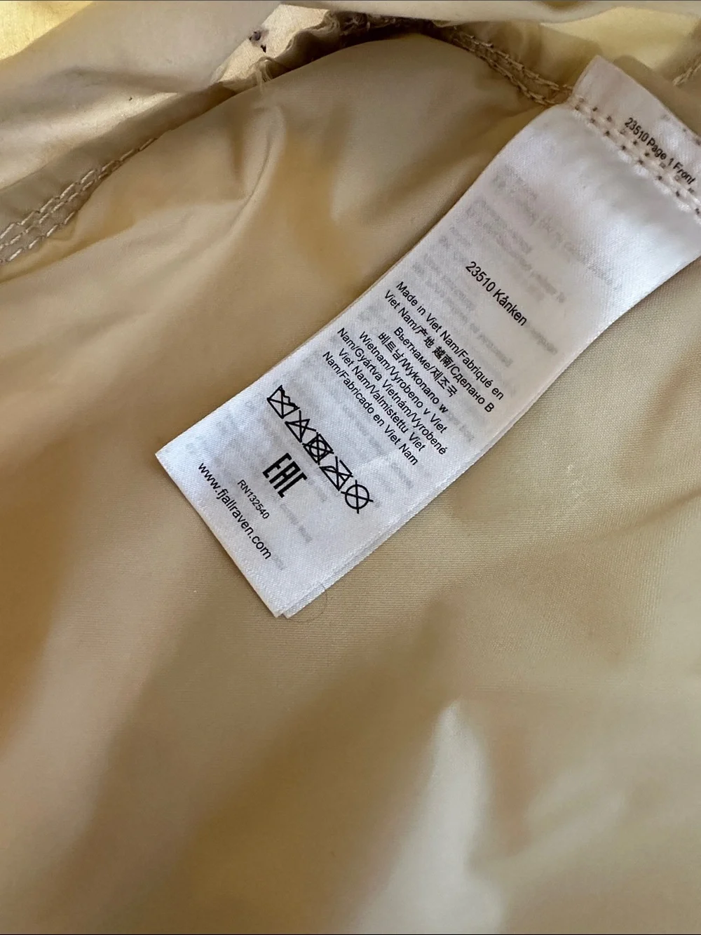Fjallraven backpack